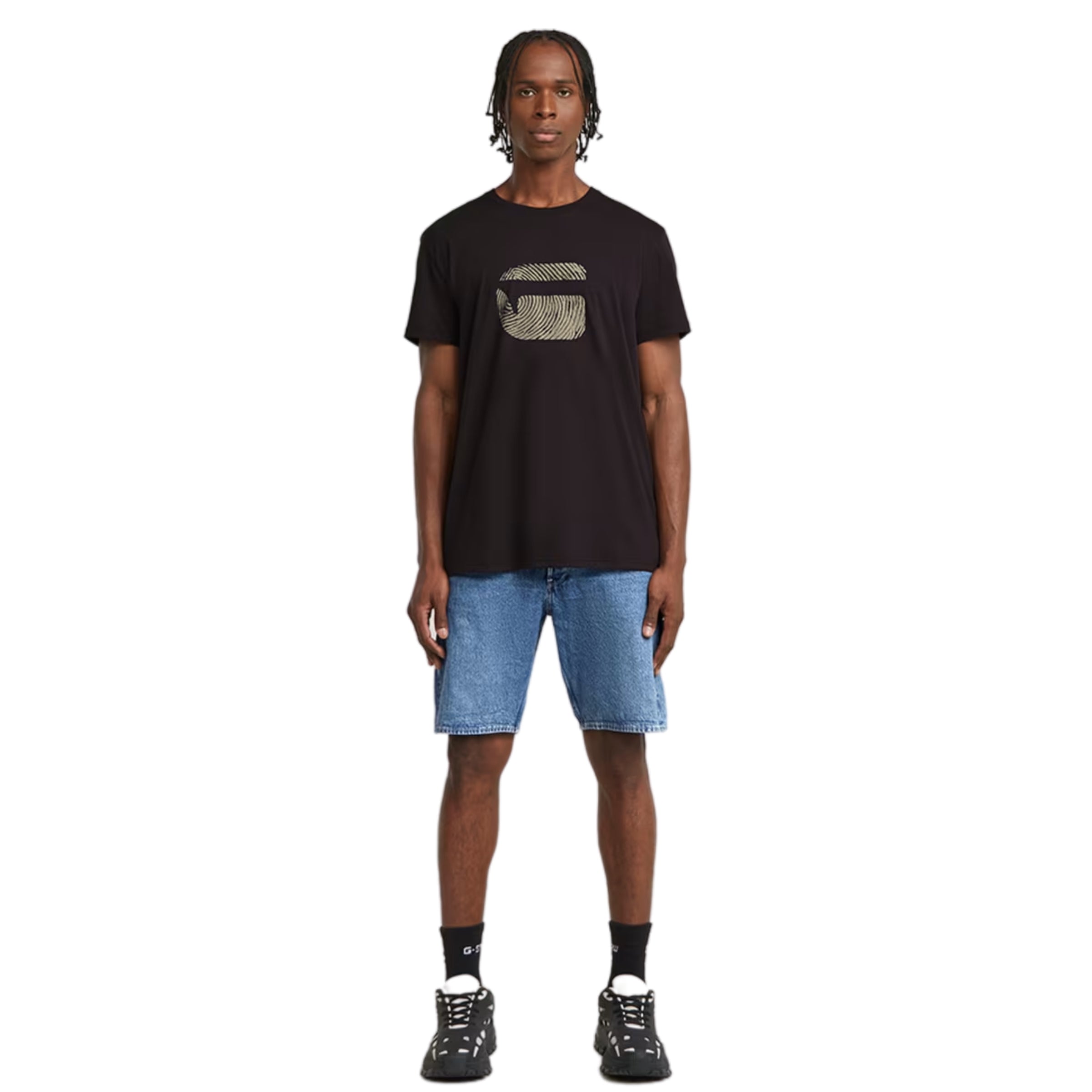 G-Star T-Shirt Finger Print Burger R T Black